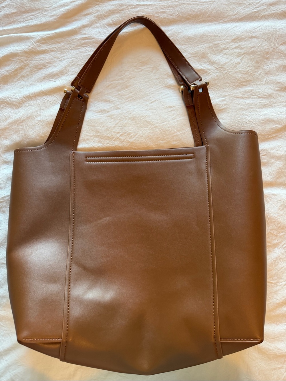 Brown Leather Shoulder Tote Bag